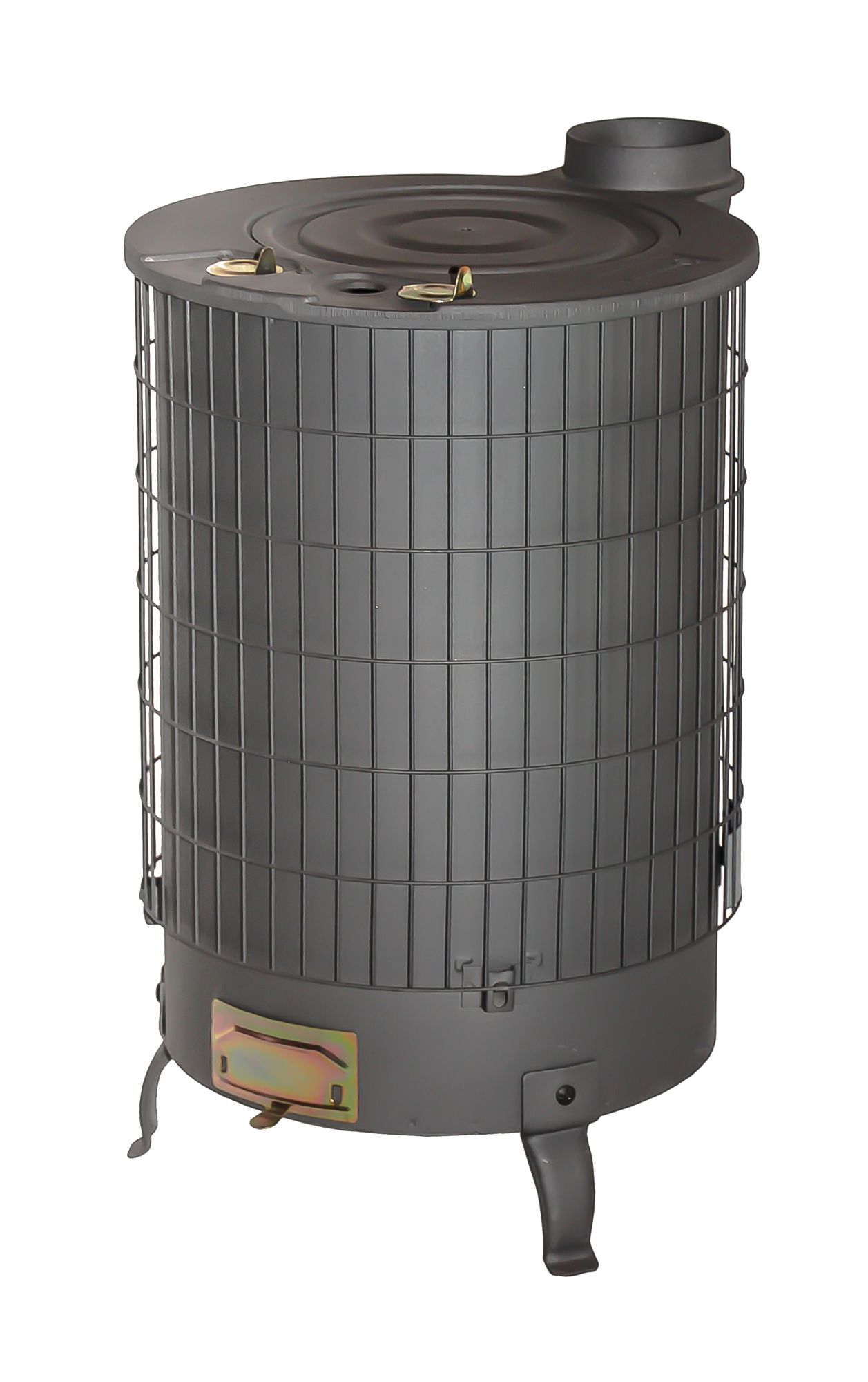 Mixta Nº 4 con parrilla y salida vertical pintada en color negro